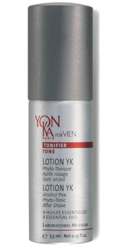 Yon-Ka for Men Lotion YK 7.5ml | Tonique Revitalisant Phyto-Tonic à 99% d'Origine Naturelle | Après-rasage avec 9 Huiles Essentielles | Tonifie, Purifie, Apaise | Tous Types de Peau | Sans Alcool