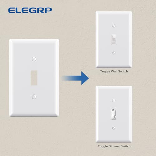 Plaque murale d'interrupteur blanc taille moyenne lot de 5 caches incassables