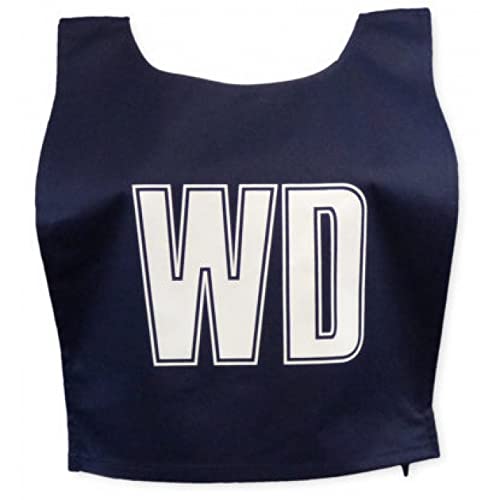 Carta Sport TBNN White Football Lettered Netball Bibs Medium Navy,