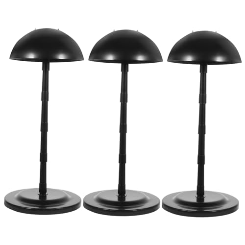 IWOWHERO 3pcs Detachable Wig Stand Holder Display Rack for Wig Storage Hat Organizer Portable Wig Rack