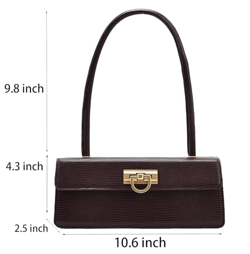 Small Purses for Womens Dark Brown Vintage Shoulder Bags for Women y2k purse Retro Shoulder Purse Cute Pu Leather Handbag2