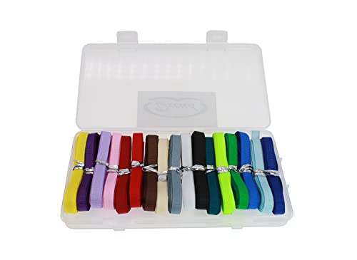 Dxeud Solid Grosgrain Ribbon 34 Yards 17 Colors For Gift Package Wrapping, Sewing, Hair Bow... (1/4 Inch) #TOP1
