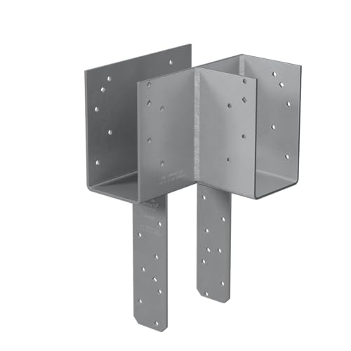 Simpson Strong-Tie ECCLRQ464SDS - ECCLLQ L-Shape End Column Cap for 4X Beams & 6X Post with SDS Screws, Skewed Right Framing Bracket for Structural Support in Home Improvement Projects