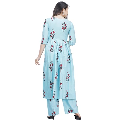 G for Girl Women's Cotton Kurta Palazzo Pant Set
