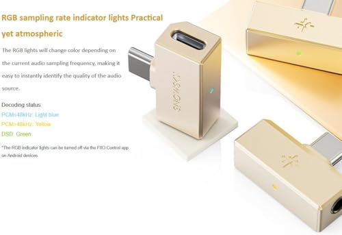 FiiO/Snowsky Tiny Portable DAC & Headphone Amplifier, Hi-Res USB DAC, PEQ Precision Tuning, PCM 384kHz/DSD256 Decoding, Android App/Web Control,3.5mm + 4.4mm Dual Outputs(Tiny B Silver) - Image 2