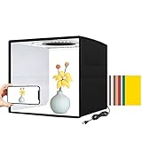CRI> 90 Renderización de color: este kit de estudio de iluminación de fotografía adopta el panel de luz del anillo de temperatura de color CRI90, la tela de textura de piedra incorporada y tiene un buen efecto de enfoque.