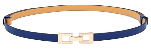 Glamorstar Skinny Belts for Women Thin PU Leather Waist Belt