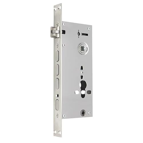 Lkfjnhepf 75-50 Door Lock Gearbox Universal Narrow Security Mortise Door Lock Body Size 68 * 45Mm 68 * 50 Mm Locks Accessories(75-50)