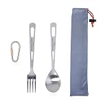 Boundless Voyage – Boundless Voyage Ultraleichtes Titan Löffel und Gabel Set Ca