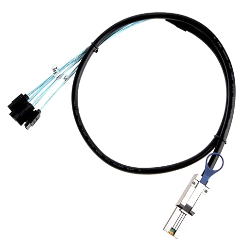 Cable adaptador Mini SAS 26Pin a 4 SATA 7Pin 0.5m miniatura 2