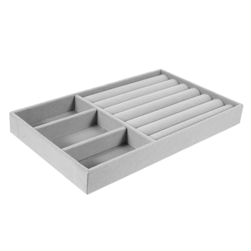 Cabilock Vassoio Portaoggetti Per Gioielli Organizer Per Espositore Impilabile Per Collane e Bracciali Vassoio Per Anelli e Orecchini