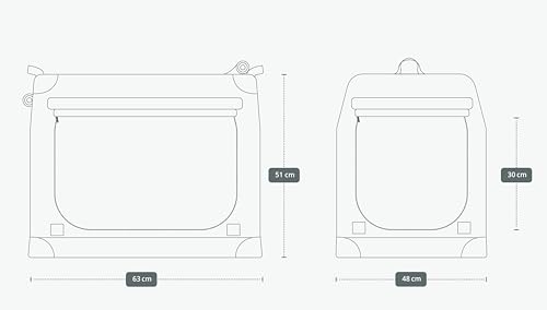 TrendPet TPX-Pro - Leichte, Faltbare Hundebox mit Aluminium Rahmen (grau, L 60 x B 45 x H 50 cm)