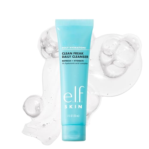 e.l.f. SKIN Holy Hydration! Clean Freak Daily Cleanser Mini, Gentle Hydrating Face Cleanser, Made...