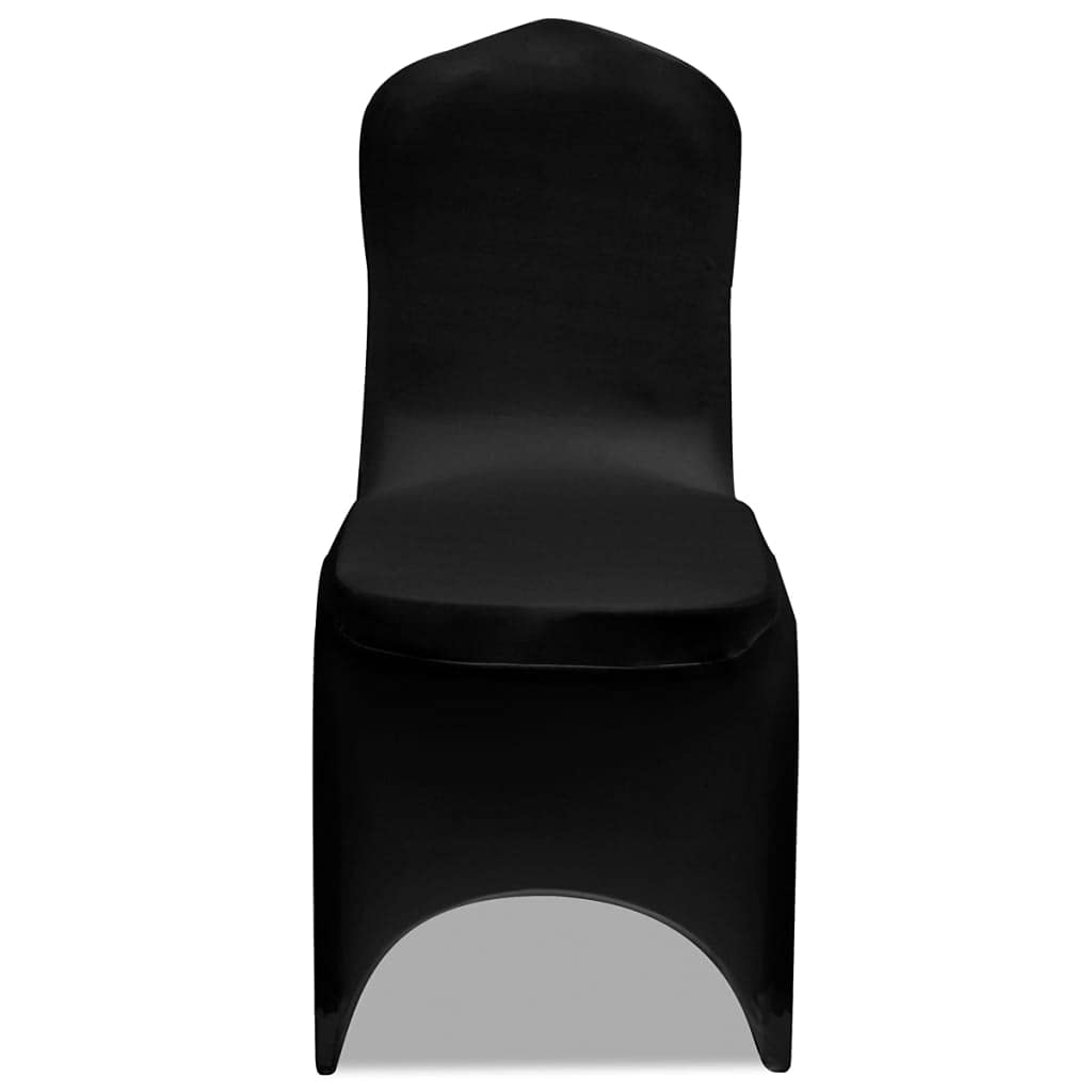Fundas elásticas para sillas de boda, banquetes y conferencias, 24 unidades, color negro