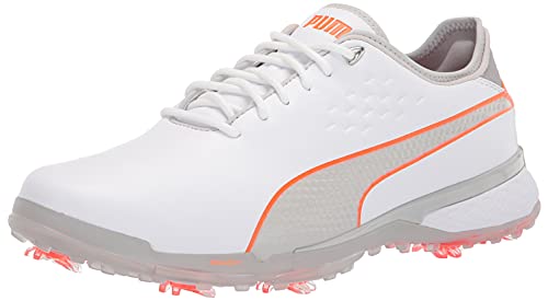 PUMA Men's Proadapt Delta Golf Shoe, White-Gray Violet, 7.5