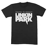 Linkin Park Camiseta Minutes To Midnight Licencia Oficial Manga Corta Negro Men Chico Short Sleeve (L)