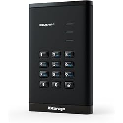 iStorage diskAshur3 HDD 1TB Black - Secure portable hard drive - Password protected - Dust & water resistant - Hardware Encryption