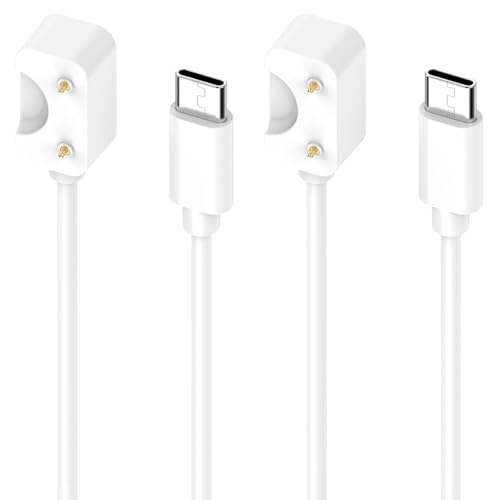 USB C Charger Cable Compatible with Samsung Galaxy Fit 3 Watch Charger Type-C Charging Dock 3.3ft Portable Cord Smartwatch Accessories (White&White)