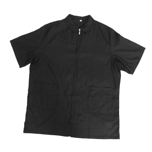 Ropa de trabajo STOBAZA negra talla XL transpirable para peluquería profesional