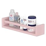 1 Light Pink Baby Nursery Room Wall Shelf Wood 17.5 Inch Ships Fully Assembled