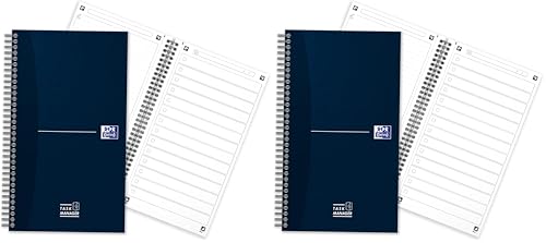 Oxford 400163485 To Do Planificateur de carnet de notes 115 feuilles Bleu 90gr (Lot de 2)