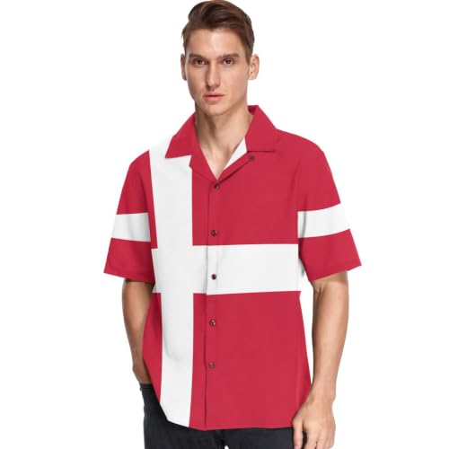 Chemise hawaïenne homme Danemark manches courtes boutonnée été