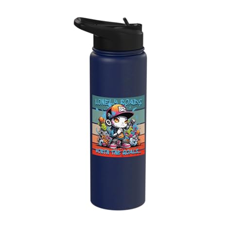 Character graffiti street art cap paint splatters creative Stainless Steel