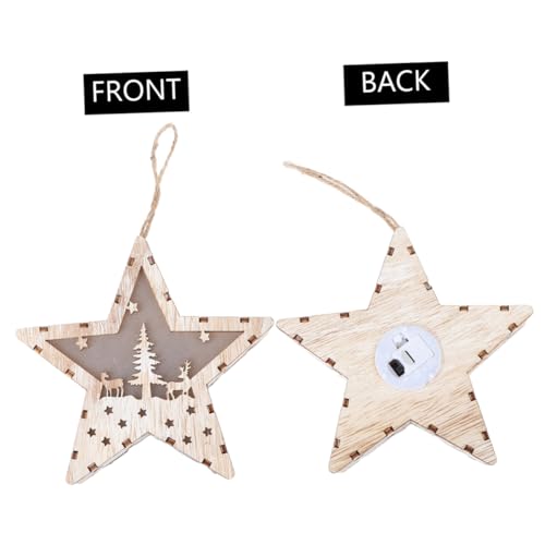 Ciieeo Jesus Pingente Natal Vila Casa Natal Pendurado Ornamento Decoração De Natal LED Estatueta De