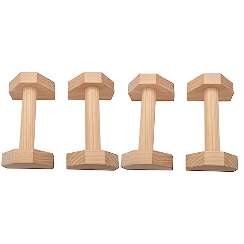 Nemeaii 2 Par Parallettes Gimnasia Calistenia Barra de Parada de Manos Barra de Madera Ejercicio Deportivo Herramientas de Ejercicio Equipo de Entrenamiento Enderezamiento