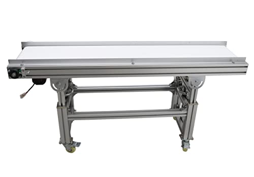 Techtongda Flat Belt Conveyor Systems For Industrial Transport Aluminum Frame Conveyor Length 59Inch Belt Width 11.8Inch Pvc Belt #TOP5
