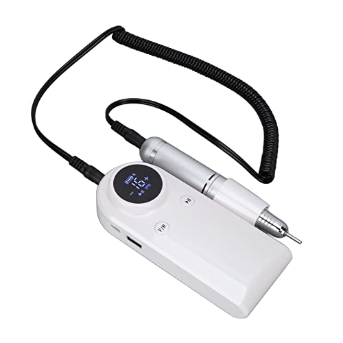 Generic Pulidor de Unas Recargable, Batería de Litio de 4000 Mah, Mácina de Taladro de Unas Eléctrica de Bajo Ruido y Vibración Pequeña Para El Hogar