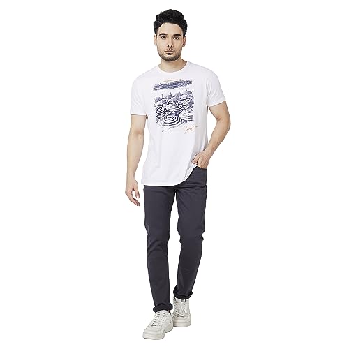Image of Spykar Men's Slim Fit Low Rise Casual Jeans