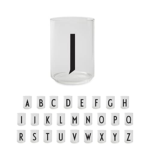 Design Letters Persönliches Trinkgläser (A-Z) 350 Ml | Ideal als Wassergläser, Longdrinkgläser, Eiskaffee Gläser | Dekorative Wassergläser | Spülmaschinenfest | Ideal Geschenke für frauen, männer
