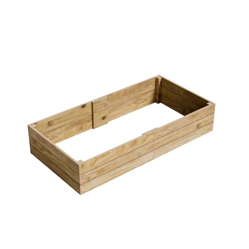 Conka Garden - Wooden Raised Bed Kit - Large Garden Planters for Vegetables, Herbs, Flowers – Start Growing Plants Earlier & Better - Durable & Resistant FSC Treated Timber 46cm H, 120cm x 240cm