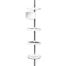 Zenna Home 5804B, Deluxe Bathtub and Shower Tension Corner Pole Caddy, White/Chrome