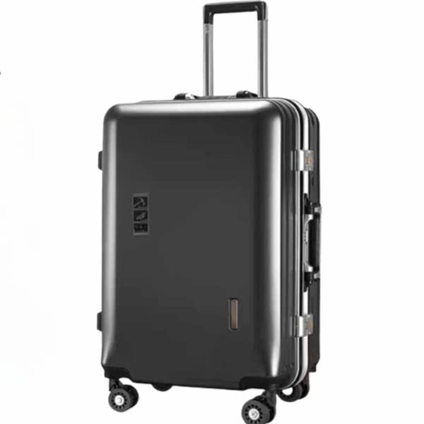 Smart Travel Trolley Suitcase, Multi-Functional Rechargeable Ultra-Quiet Universal Wheel Suitcase, Combination Lock (Grey 35 * 22 * 55CM)