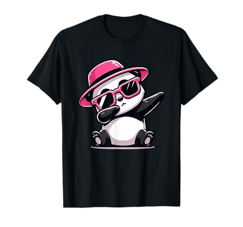 Lindo Panda Dabbing Con Gafas De Sol, Divertido Panda Dab Dance Camiseta