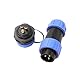 HangTon HE21 3 Pin Power Waterproof Stecker und Buchse Stecker für Outdoor-LED-Beleuchtung Elektrische Automobil-Industrie, 30A 500V, Panel Mount, Thread M21x1
