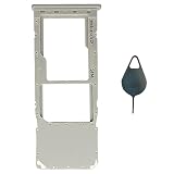 ubrokeifixit Galaxy A20 A30 A50 Micro SD Card Tray,Single Sim Card Tray Slot Holder Replacement for Samsung Galaxy A20 A205U1,A30 A305F,A50 A505U (A205U-White)
