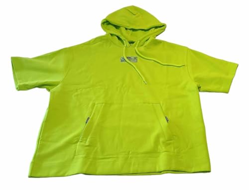 Sweat à capuche manches courtes Under Armour vert Summit Knit taille L