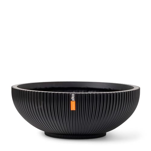 Capi Europe - Bol Groove - 40x15 - Noir - Ouverture Ø40 - Pot intérieur et extérieur - BGVBL037