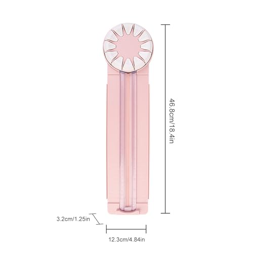DNCG Edge Cutter Paper Crafts, 12 in 1 Paper Trimmer, Paper Edge Cutter, Multifunctional Paper Cutter Machine with Measurements for Scrapbooking, Photo Card, Gift Packaging, Pink