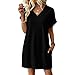 HLSDFRES Women's Casual T Shirt Dress Summer Short Sleeve Dresses with Pockets X-Large