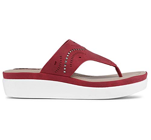 Bata womens CICILIA Red Slipper - 3 UK (6715199) (B08BD9XZYX) Amazon Price History, Amazon Price Tracker
