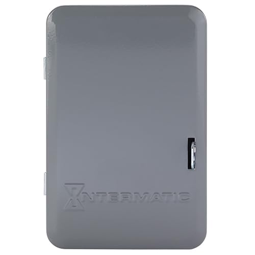 Image of Intermatic T104 24-Hour Mechanical Timer Switch - 208-277 VAC, DPST, Indoor Metal Enclosure, Heavy-Duty, Manual Override, 40 Amp - Ideal for Lights, Pumps, Fans, and HVAC Systems (Pack of 3)