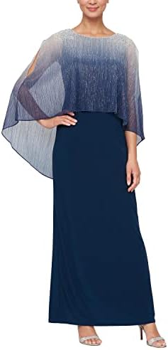 S.L. Fashions Women’s Long Cape Dress
