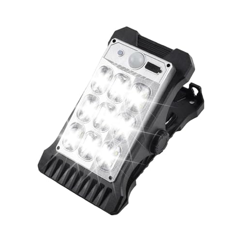 Luces solares con clip para exterior de pinza firme y tres modos de sensor