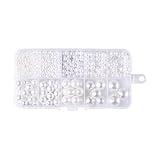 Juego de cuentas de perlas para adornos para el cabello, juego de manualidades con múltiples tamaños y formas, perlas de imitación para accesorios para el cabello