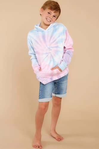 GAMISOTE Unisex Kids Tie Dye Sweatshirt Boys Girls Hooded Kangaroo Pocket Pullover Hoodies - Image 5