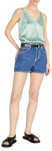 Sisley Top 5W92LH00L Camicia, Aqua 78e, M Donna